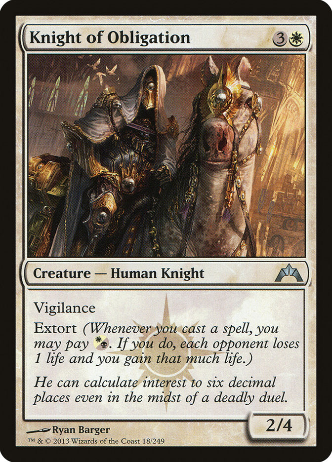 Knight of Obligation [Gatecrash] | Games A Plunder