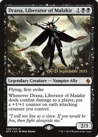 Drana, Liberator of Malakir [Battle for Zendikar Promos]