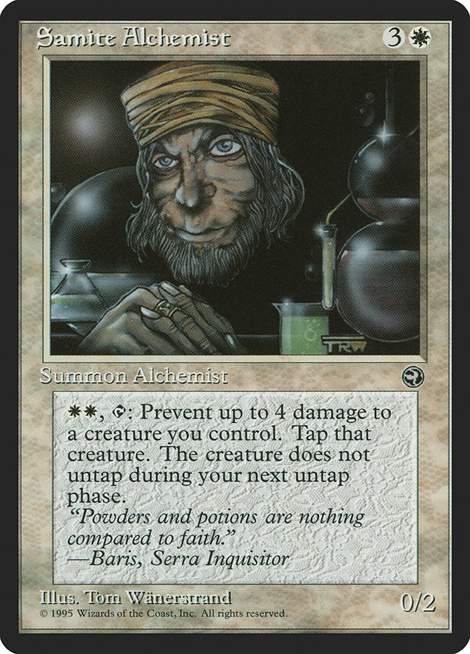 Samite Alchemist (Baris Flavor Text) [Homelands] | Games A Plunder