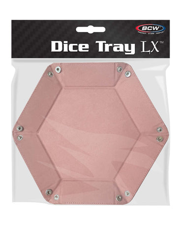 Pink Octagon Dice Tray 8"