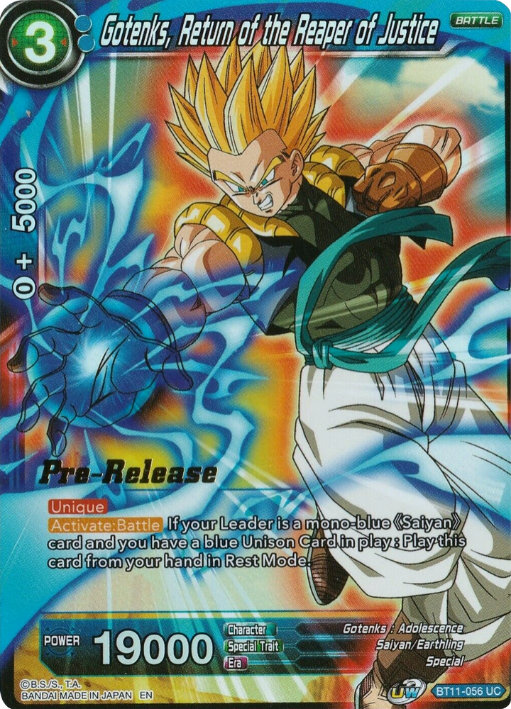 Gotenks, Return of the Reaper of Justice (BT11-056) [Vermilion Bloodline Prerelease Promos]