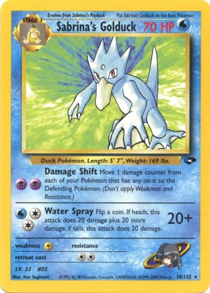 1995 golduck pokemon card value Sabrina's Golduck (30/132) [Gym Challenge Unlimited]