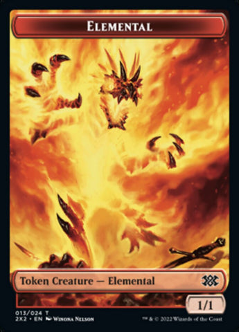 Elemental // Spirit Double-sided Token [Double Masters 2022 Tokens]