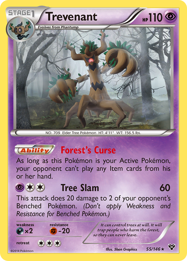 pokemon trevenant card - Trevenant-EX (19/160) - XY Primal Clash Stage 1 Trevenant V (013/203) [Sword &