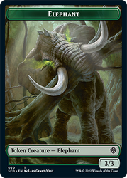 Elephant // Thopter Double-Sided Token [Starter Commander Decks]