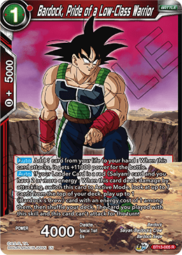 Bardock, Pride of a Low-Class Warrior (Rare) [BT13-005	]