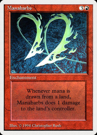 mtg summer magic cards Manabarbs [Summer Magic / Edgar]