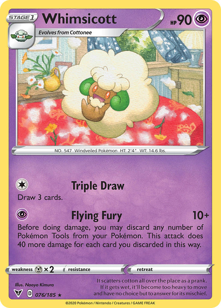 whimsicott v pokemon card value - 160/172 - Full Art Ultra Rare Trading card games Carta Pokmon Whimsicott V Astros