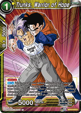 Trunks, Warrior of Hope (Common) [BT13-103]