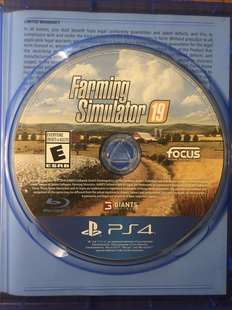 Disc Only Farming Simulator 19 PS4