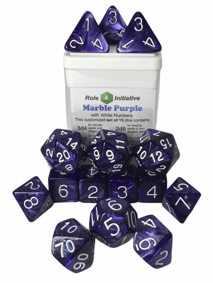 Dice Set - Set of 15 - Role 4 Initiative