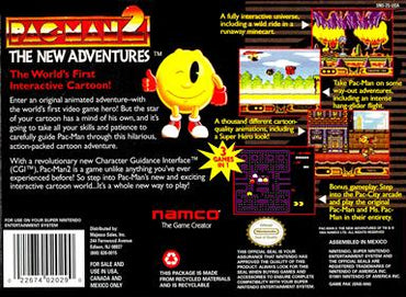 Pac Man 2: The New Adventures With Box SNES
