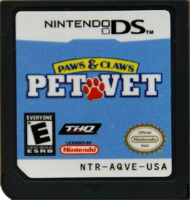 Paws & Claws Pet Vet DS Cartridge Only