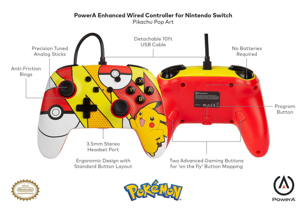 PowerA Enhanced Wired Pokémon Controller for Nintendo Switch