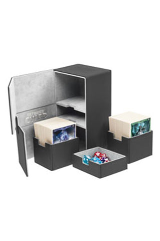 Black - Twin Flip 'n' Tray 200+ XenoSkin Deck Box